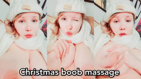 Christmas boob massage