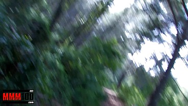 Jorge of the jungle ts a young tourist and fucks her in DP