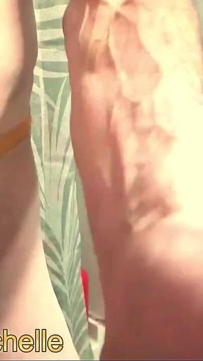 Cdmichelle Weariing Tan Swimsuit