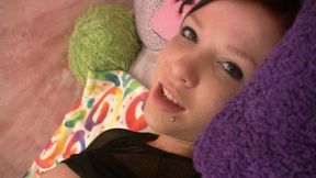 riley rebel 19 yr old w small perky tits fucks glass dildo