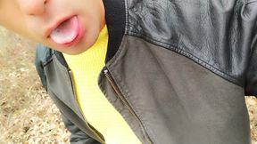 Twink Licks His Own Precum Then Chews Own Cum Till It Turns Into Foam - of Course He Swallows All!