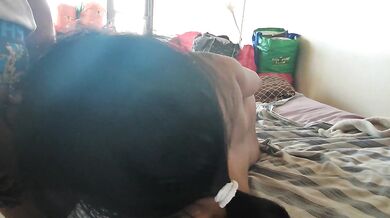 Brown Skin Midget Deepthroats Big Dick Neighbor Cock While Housewife Gets Off