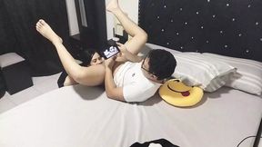 DIRTY SLUT EATING HER INTERNET FRIEND'S ASS MAKES A PORN VIDEO