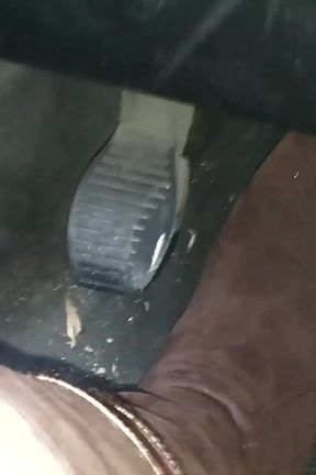 Nyllady Driving Her Red Punto in High-heeled Boots