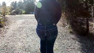 Milf Huge Booty Whale Tail Outside