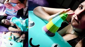Unbox inflate and tease narwal inflatable - Bunny Looner