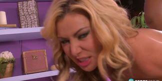 Blonde Sasha takes a BBC deep inside