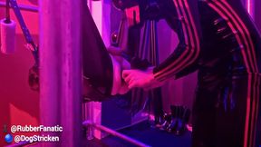 Anal Odyssey - Chastity Rubber Dog Stuffed With Dick And The Sling