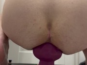 I break my ass with Knot XL bad dragon Rex