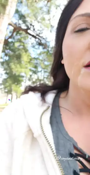 Stranger Public Blowjob and cum walk