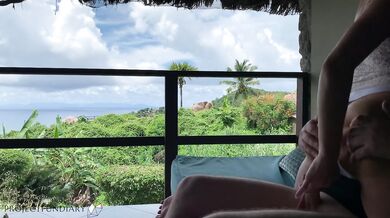 honeymoon wife is bouncing her cock at a public balcony paradise swaeting