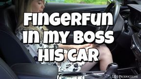 Finger fun in my boss his car