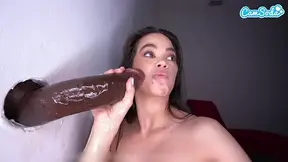 Petite Asian HOT MOM takes on a BBC and a BWC at the glory hole