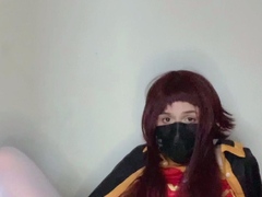 Busty brunette solo masturbation