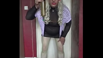 sissy crossdresser would love for you to fill his mouth with pee or from his pee tube you decide