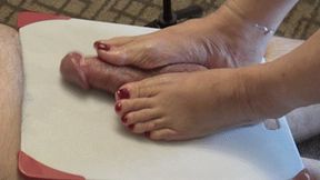 Ruined Barefoot Footjob - FULL HD 720p