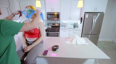 Blindfolded taste test turns into a cum soaked guessing game
