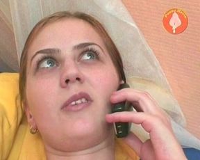 She Is a German Teen Who Likes to Talk on the Phone While Fingering