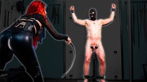 CBT Cock Whipping for Mistress Amanda’s pleasure, bondage Cock tease
