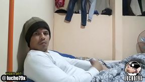 Straw on Bed: Latino Pornstar’s Sensual Masturbation Session