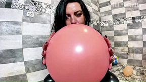 dominant latex milf balloon fetish. smoking, beach ball popping, cameltoe and intense orgasm preview