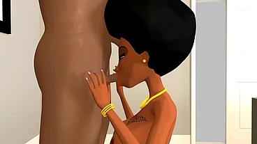 Slim thick ebony bubble booty Isis jones sucks and fucks a bbc