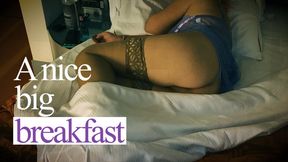 A nice big breakfast - The mistress fucks the trans maid with the strapon