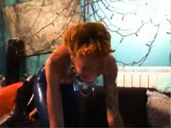 Amateur striptease and Solo masturbation