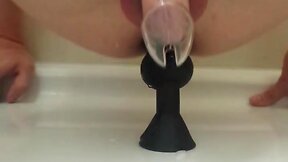 Sissy inserts large butt plug