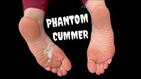 Phantom Cummer on MILF Brianna Kelly Reading Footjob Foot Job