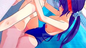 Busty Anime Slut Mita Gets Her Pussy Pounded Poolside in Horny 3D Fuck Fest