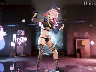 VTUBER DISROBES & DANCES TO KPOP MMD