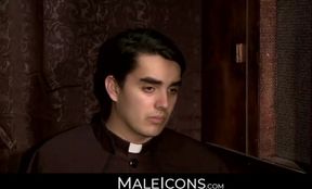 MaleIcons.com - Armond Rizzo's talented mouth deepthroating Nick Cross' thick cock wi