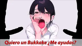 Spanish Hentai Babe Leads You Through Wild Blowjob Training Bukkake Fun