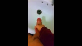 Sissy Kitty barefoot playing with her girl-cock till explode