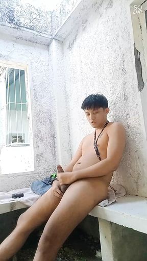 A Horny Asia Boy in the Public