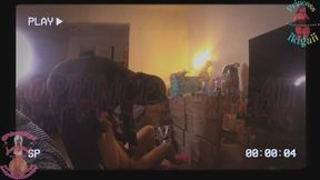 Rope bound Superheroine Captured |ebony Leopard Bikini babe Gets Fondled masked gagged n Toyed with by masked Man Consensual Consent play