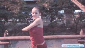 ”Titty teen jiggles large tits”