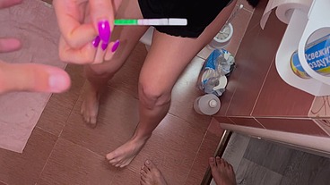 You made me pregnant! Deep creampie into real ovulation for a girl. Pregnancy test