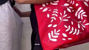 Amateur stepsis gets creampied after public masturbating for money