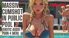 Public pool JOI gets huge cumload and double cumshots