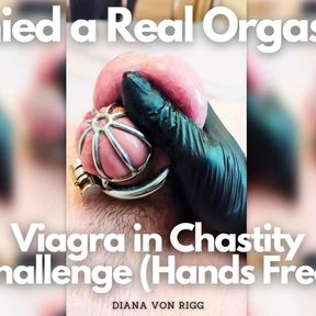 Denied a Real Orgasm!! Viagra in Chastity - slave challenge (Hands Free Cum)