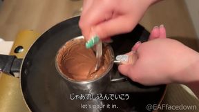 チンコの型を取ってチンコチョコを作り自分のコピーチンコと3Pしてみた！