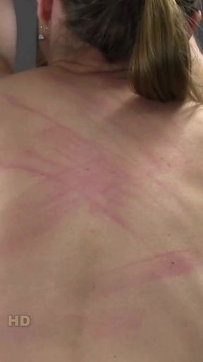 Horny Luca Bella bare back whip