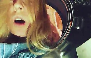 My stepsister got stuck in the washing machine and i decided to help her with my big dick