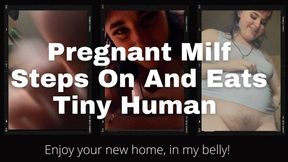 Pregnant MILF Vores The Tiny Intruder- 4k HD