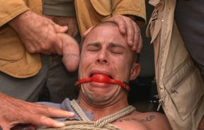 Submissive slut getting gangbanged in a crazy way