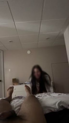 My dick got massaged by her wet pussy, heavenly feeling