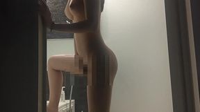 軽くシャワー浴びてからそのままあそこに手を伸ばしてエッチなこと始めちゃいました