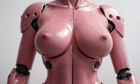 Close-up POV: AI Sex Robot jiggles big tits for your pleasure
